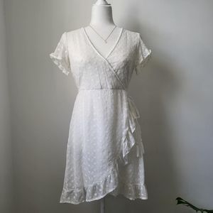 Charmed Hearts white eyelet pointelle dress